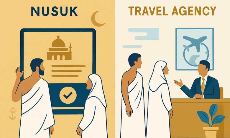 Hajj via Nusuk ou agence : comparez les tarifs, accompagnement et flexibilité pour choisir la meilleure option pour votre pèlerinage.