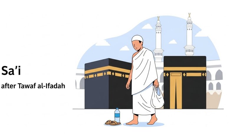 Sa’i après Tawaf al Ifadah : organisation, comptage, gestion de la fatigue et de la foule, erreurs fréquentes et conseils pratiques.