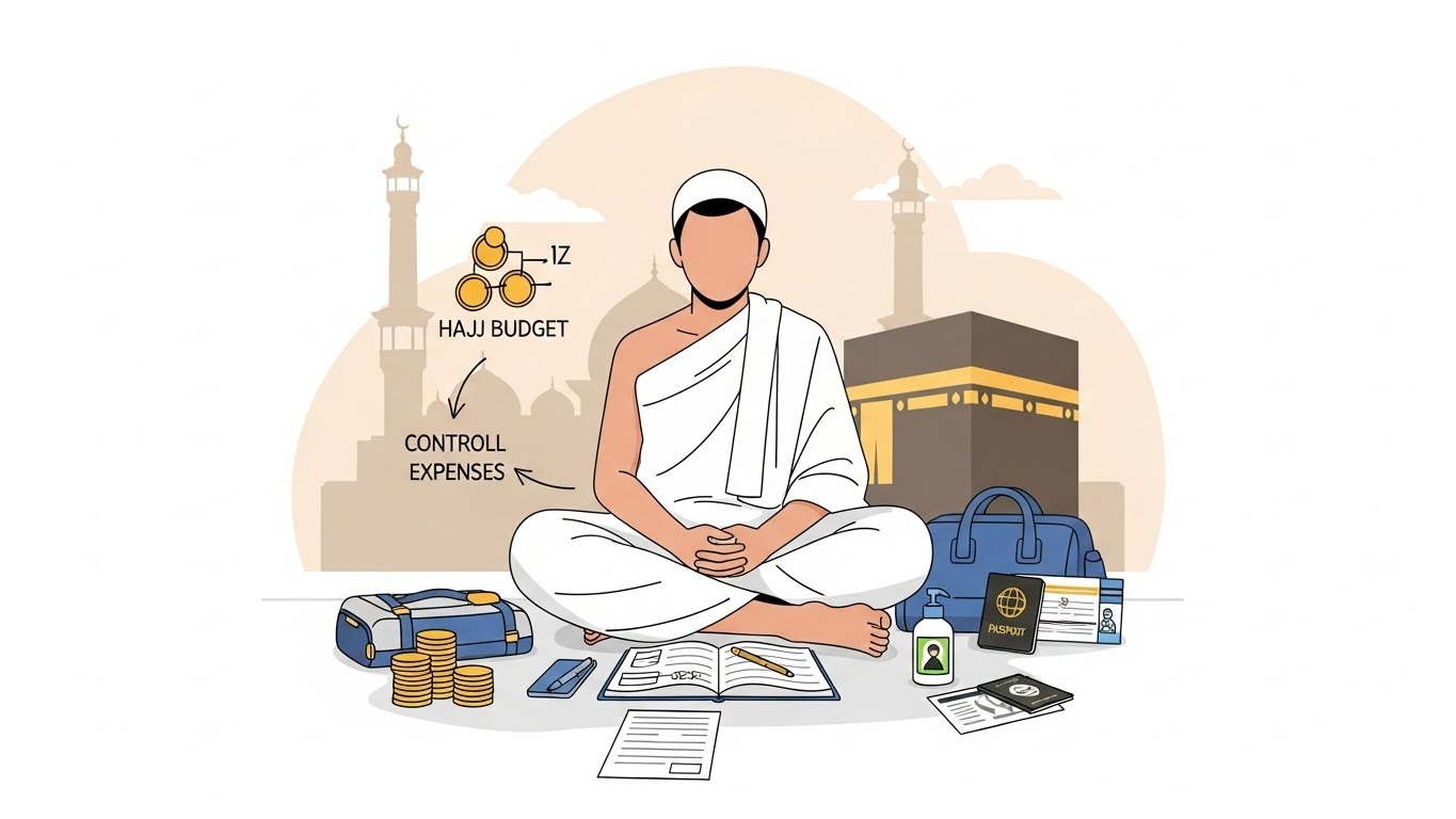 Budget Hajj : postes de dépense, options, paiements et imprévus. Méthode simple pour estimer et garder une marge.