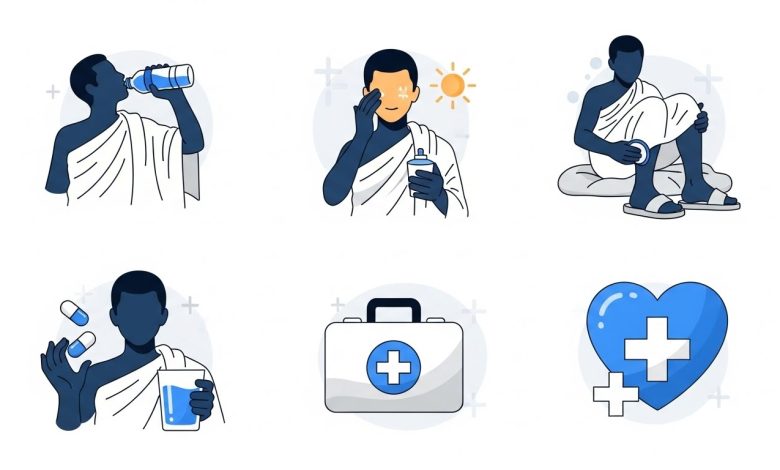 conseils médicaux essentiels pour les pèlerins : prévention de la chaleur, soins des pieds, hydratation et gestion des maladies chroniques.