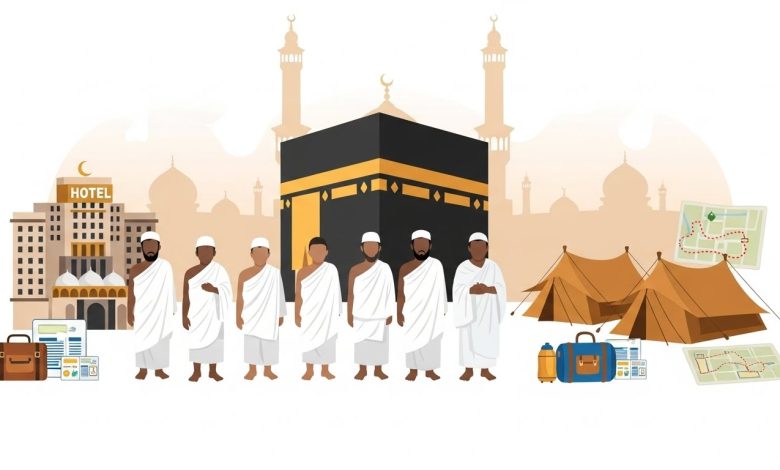 Hébergement Hajj : hôtels et camps, services possibles, repères officiels et conseils pratiques sans informations non confirmées.