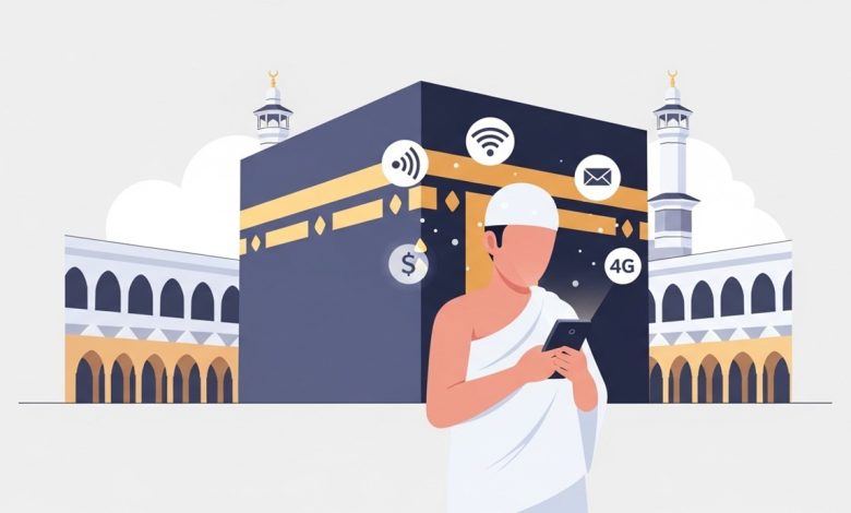 Internet Hajj : SIM, eSIM, WiFi, sécurité, économie de données, batterie et conseils pratiques basés sur repères officiels.